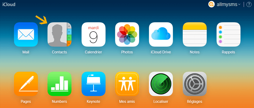 Exporter les contacts de son iPhone sur www.allmysms.com