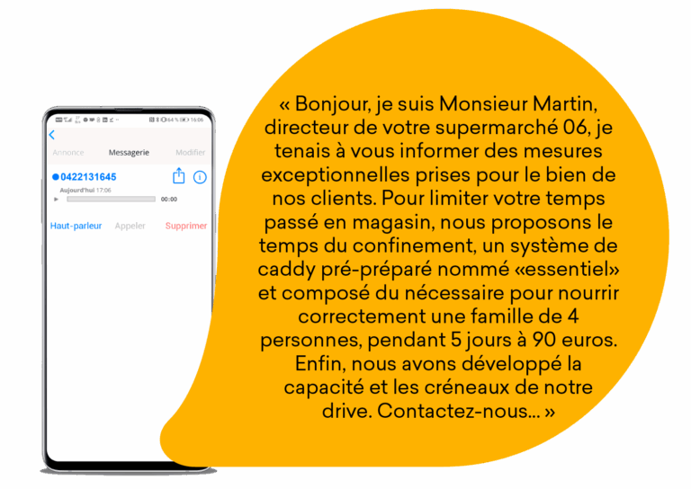 Exemple de message vocal direct répondeur