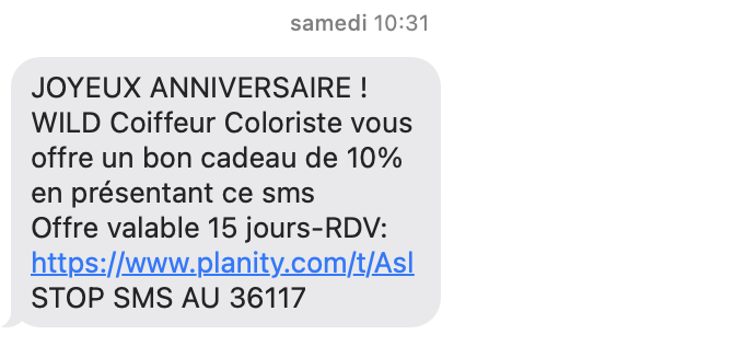 SMS contenu peu travaillé