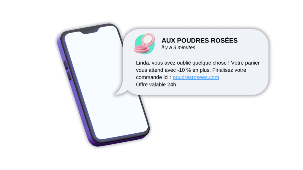 sms panier abandonné